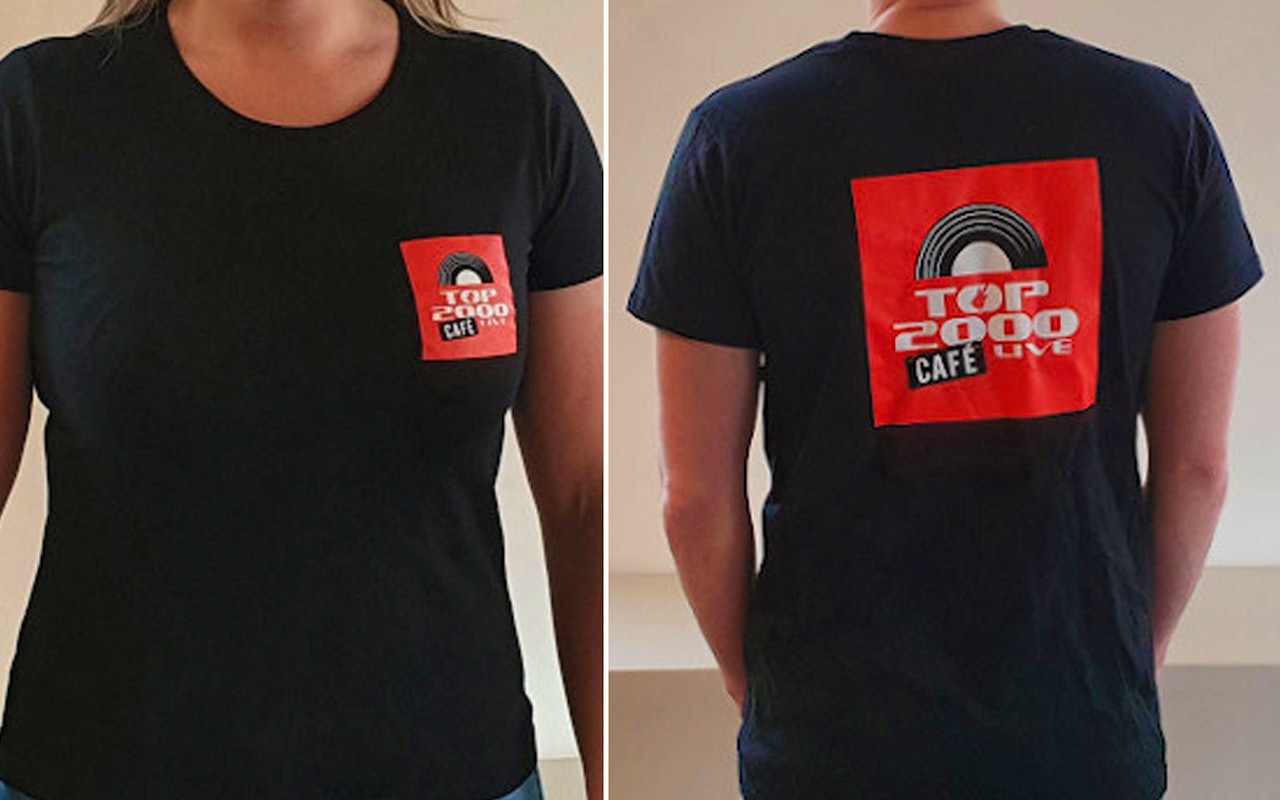 Gave shirts van het Top 2000 Live Café in verschillende maten! 