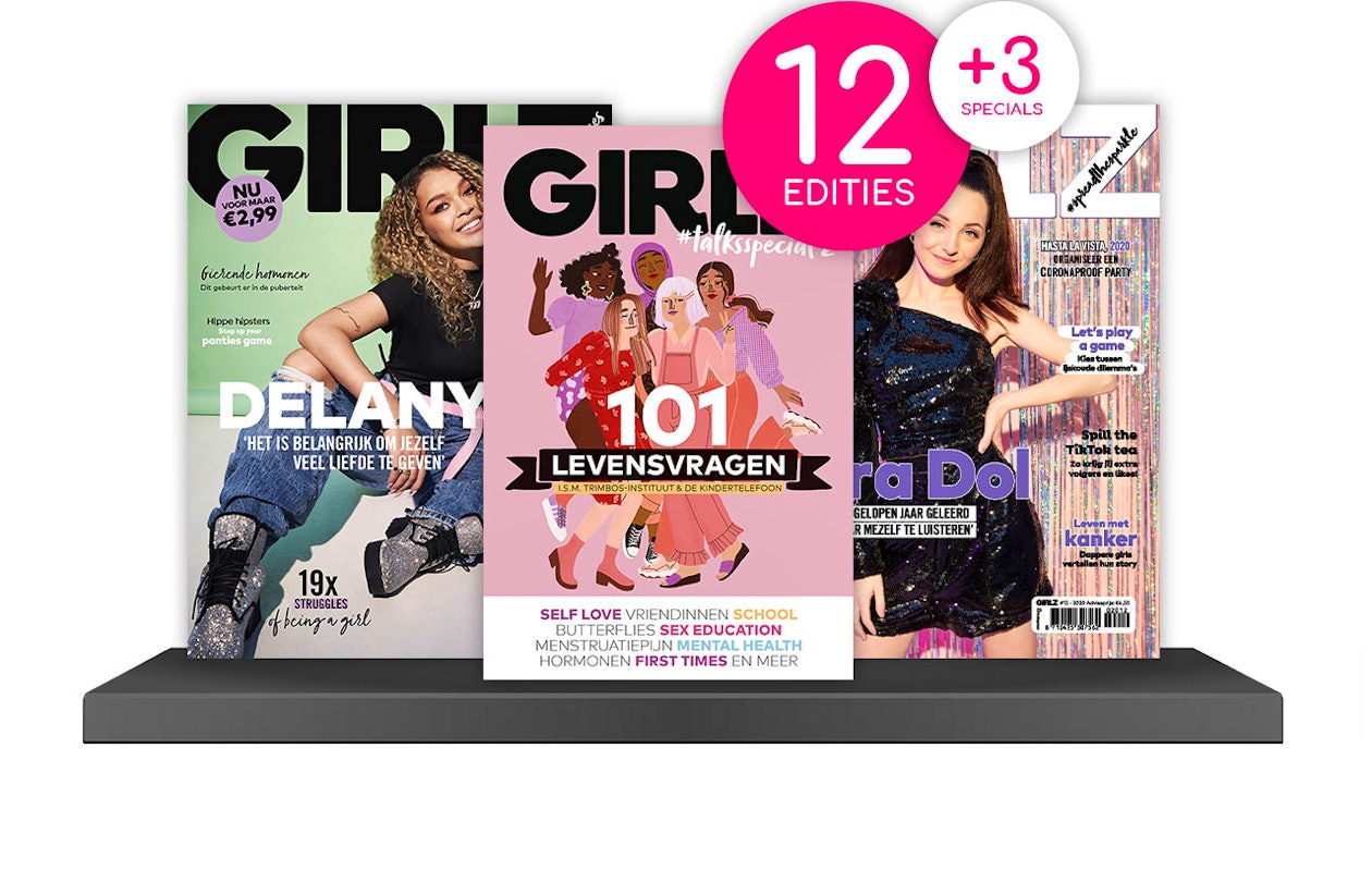 Abonnement op het meidenmagazine Girlz - 12 nummers + 3 Specials!