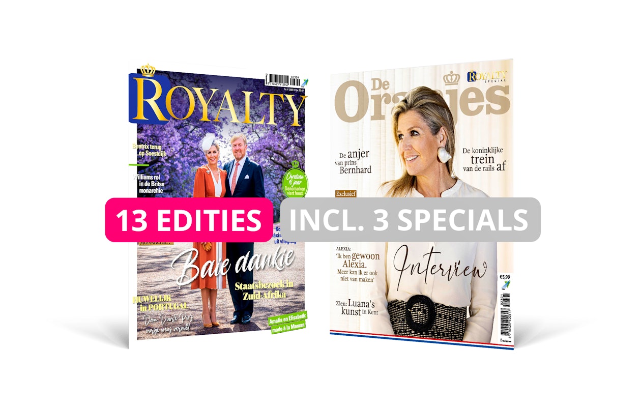 Ontvang tijdschrift Royalty 13 nummers inclusief 3x de Royalty Special 'De Oranjes'!