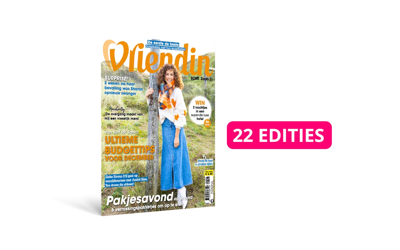 Lees 22 weken lang iedere week het tijdschrift Vriendin!
