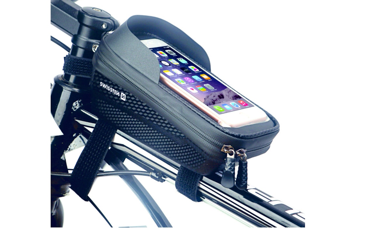 Swissten waterdichte fietstas voor je smartphone met opbergvak!