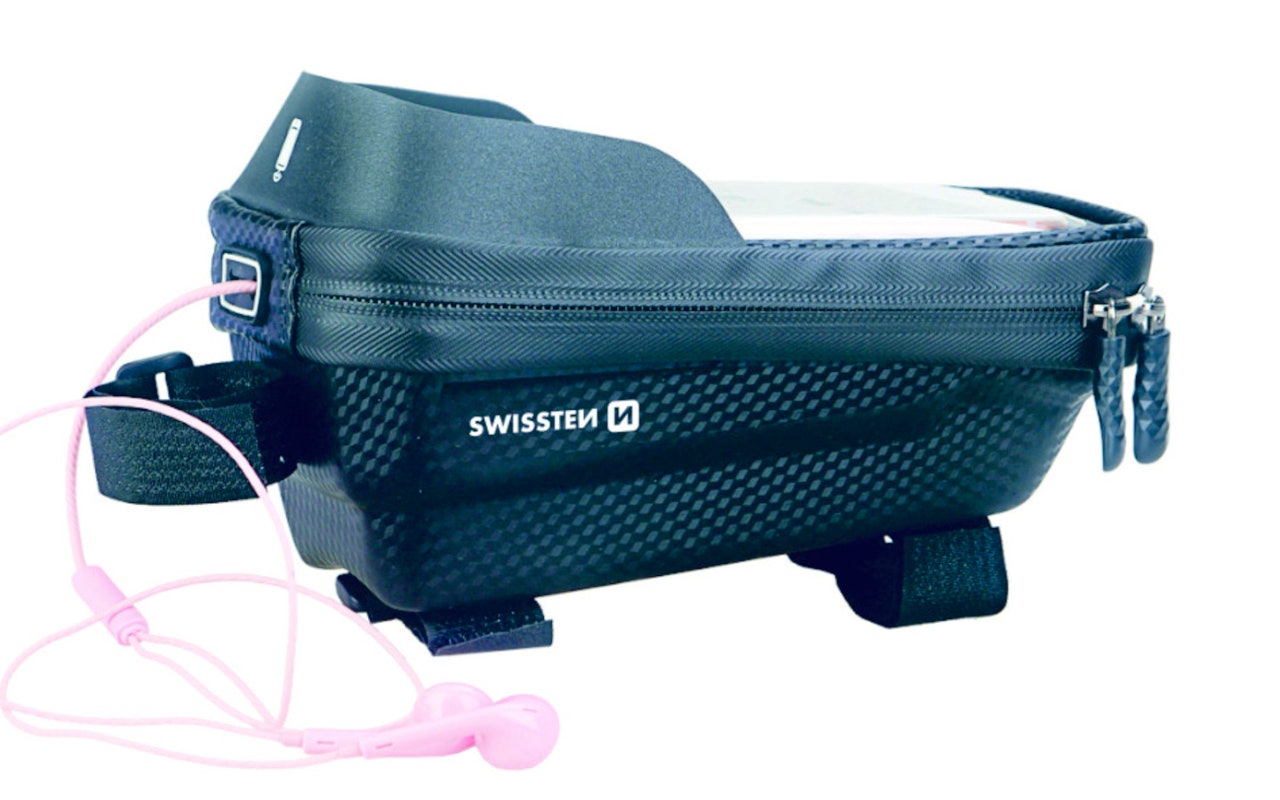Swissten waterdichte fietstas voor je smartphone met opbergvak!