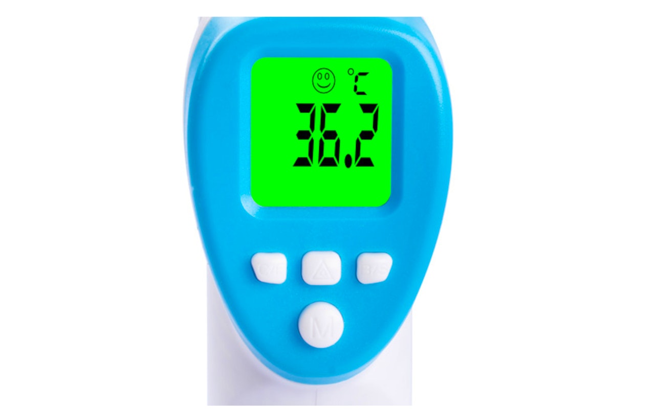 Gemakkelijk de temperatuur meten met deze digitale contactloze infrarood thermometer!