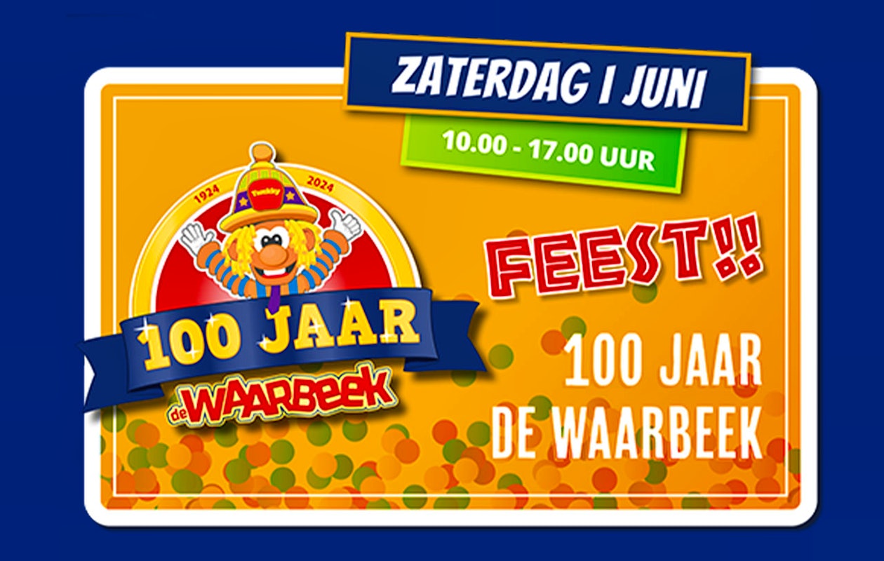 Ticket voor 100 jaar feest bij Attractiepark de Waarbeek!