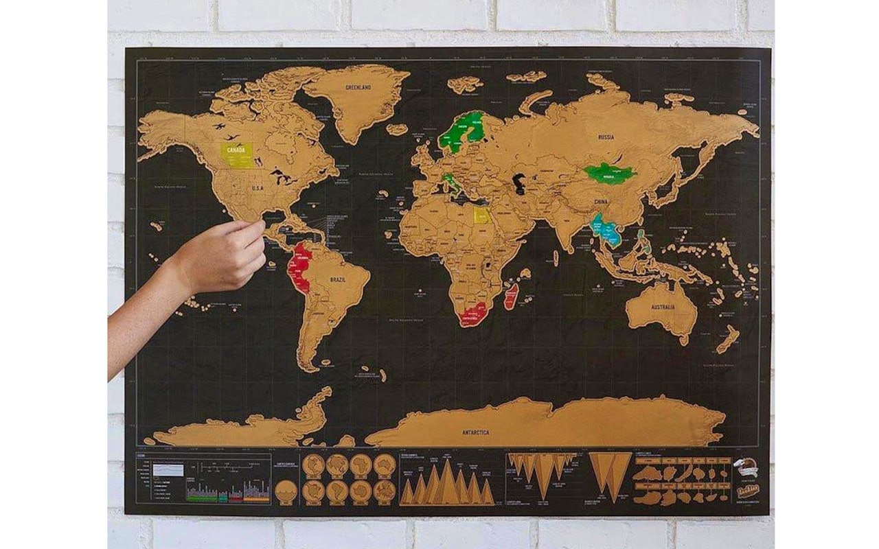 Complete wereldkaart krasposter!