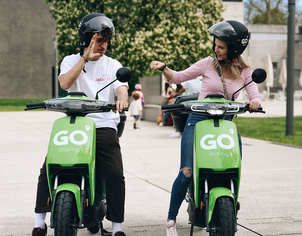 50 rijminuten e-scooter óf 63 rijminuten e-bike via GO sharing! 