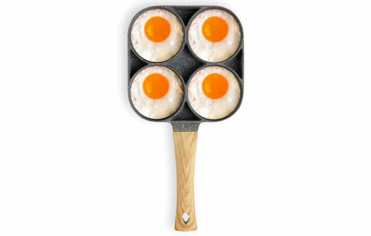 Maak de perfecte eitjes, pannenkoeken en burgers in deze handige Magnani eierpan!