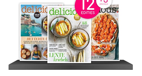 Een jaarabonnement 12 edities + 3 specials op het foodmagazine delicious.