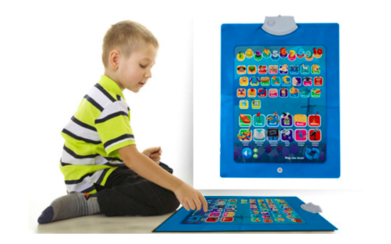 Woordjes en liedjes leren met deze leerzame mega tablet mat!