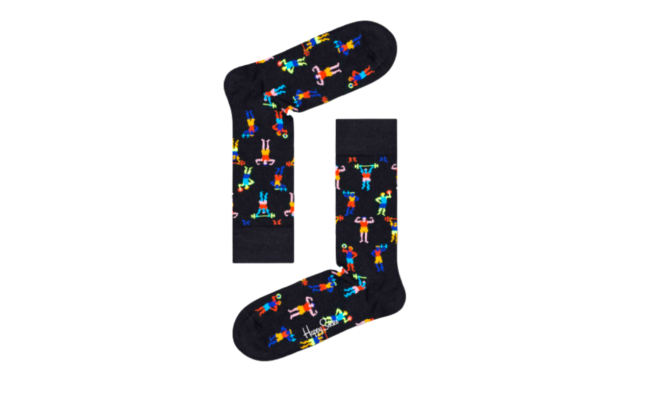 Verras jezelf of iemand anders met deze Happy Socks 4-Pack Healthy Lifestyle Socks Gift Set!