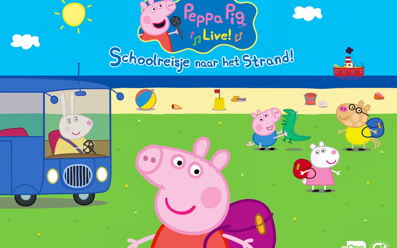 2 tickets voor de nieuwe voorstelling van Peppa Pig- Peppa's schoolreisje!
