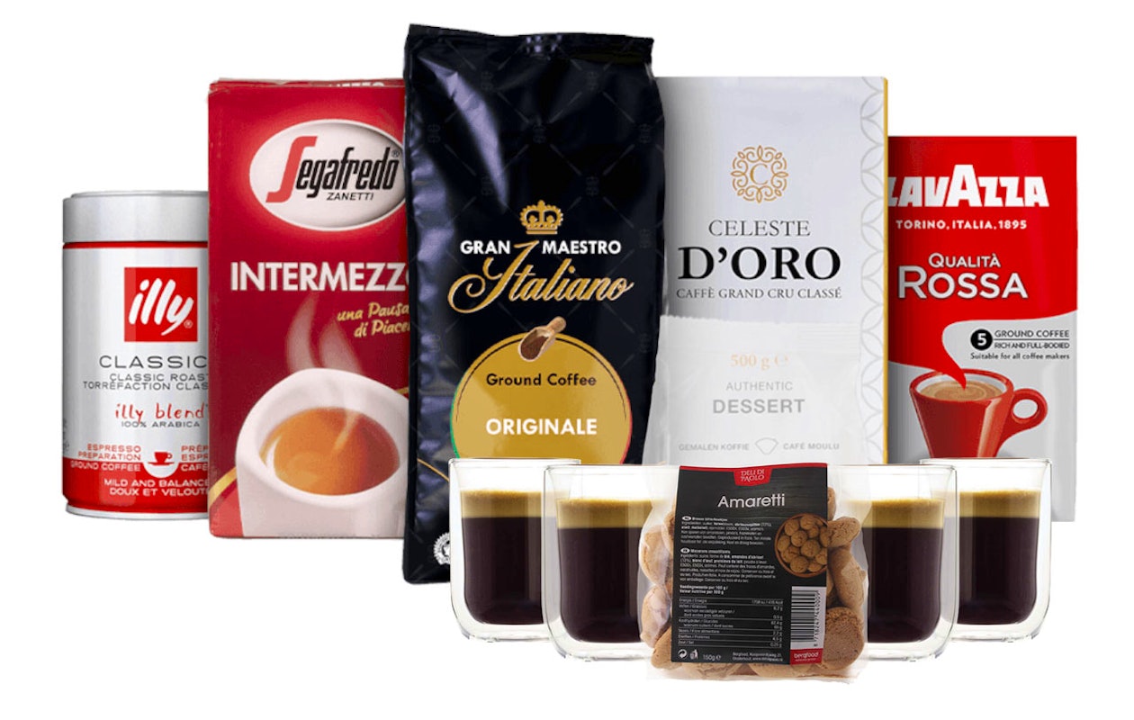 Heerlijke gemalen koffie proefpakket van Koffievoordeel (1.75 kg)!