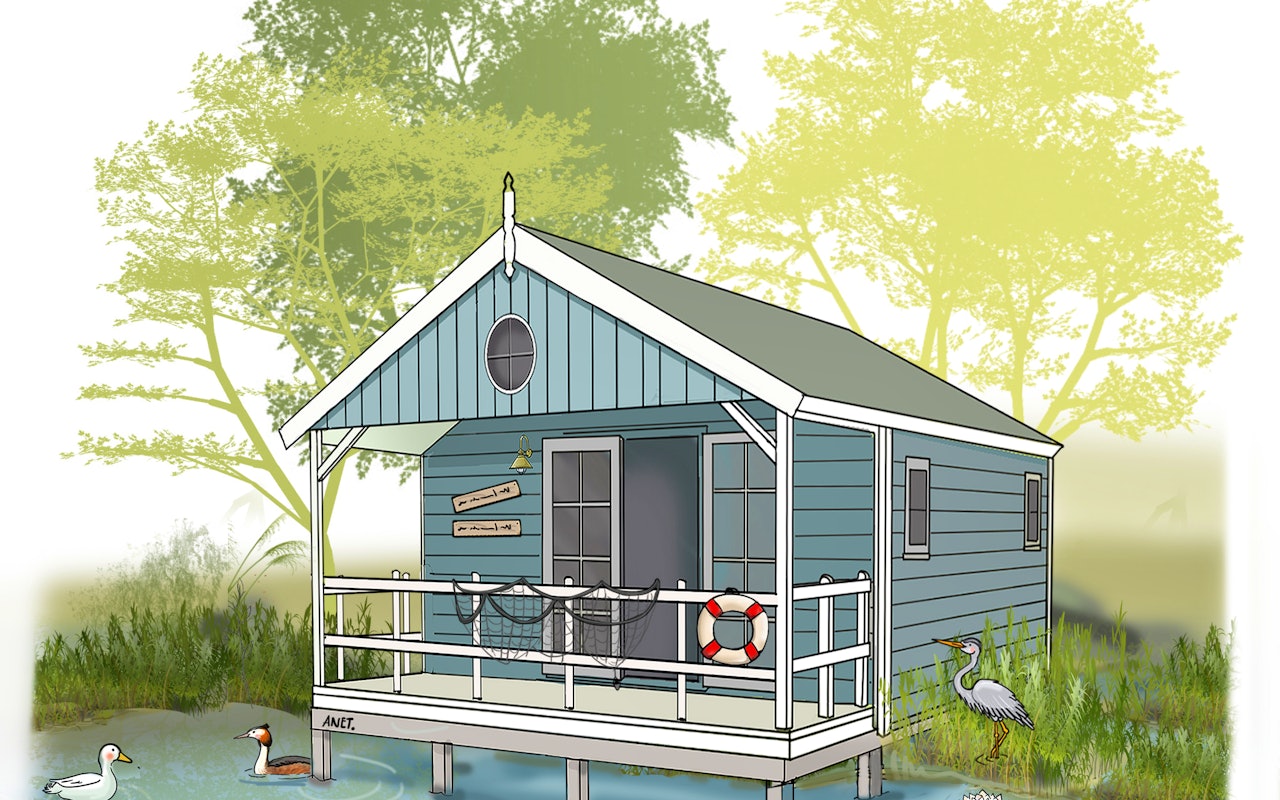 Verblijf 1 midweek met 4 personen in de zomer in een Kinderdijk Cottage op Vakantiepark Molenwaard!
