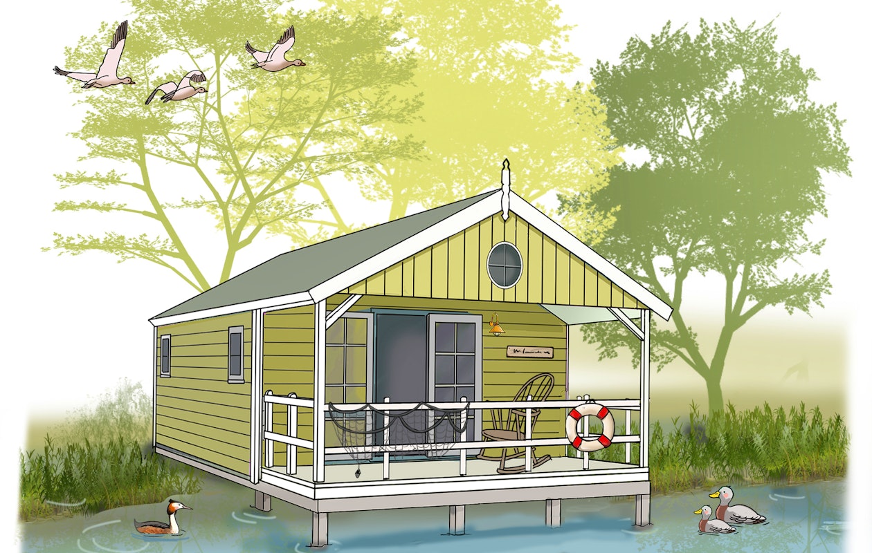 Verblijf 1 week met 6 personen in de zomer in een Kinderdijk Cottage op Vakantiepark Molenwaard!