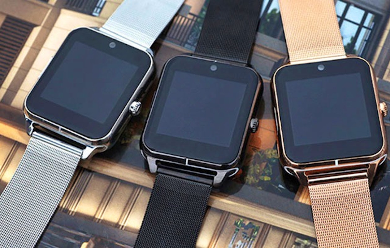 Stijlvolle Android smartwatch met stalen band in 3 kleuren