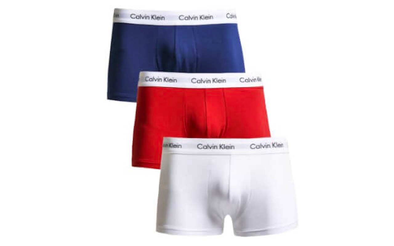 3-pack Calvin Klein low rise trunk boxers in diverse kleuren!