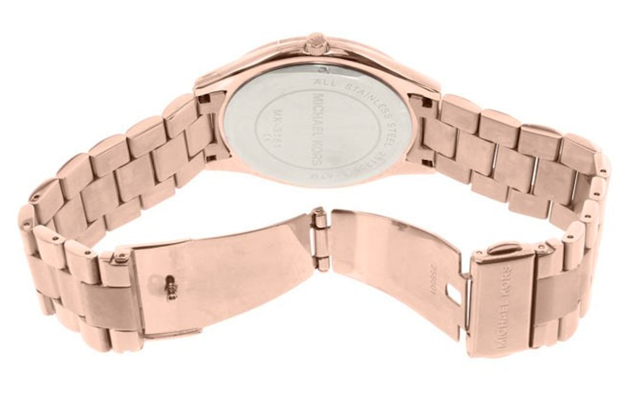 Een chique look met dit roségoud Michael Kors dames horloge!