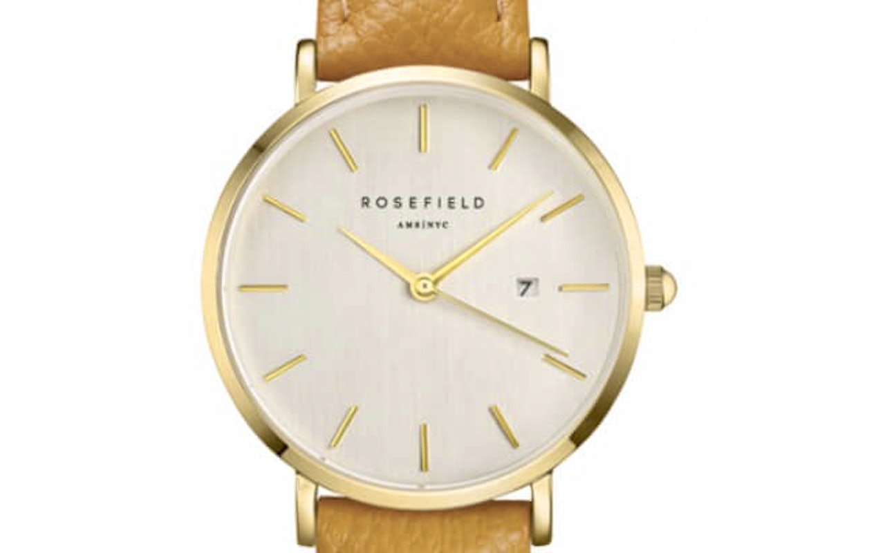 Rosefield Fashion Editor Yellow Gold Horloge SIFE-I80!