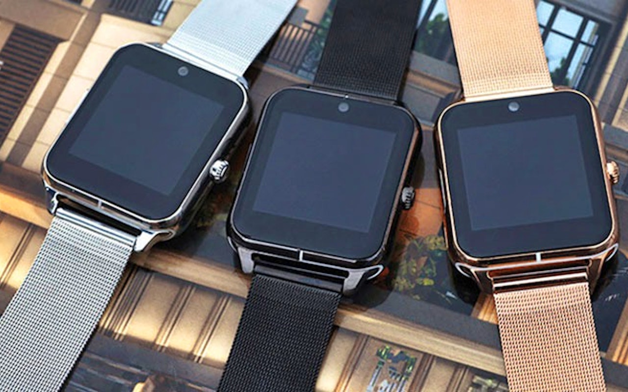 Stijlvolle Android smartwatch met stalen band!