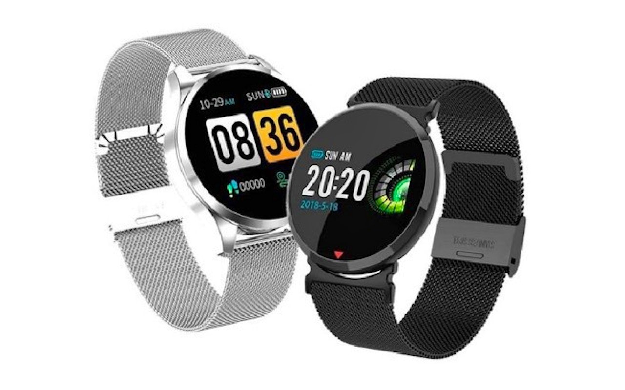 Stijlvolle Smartwatch met stainless steel band!
