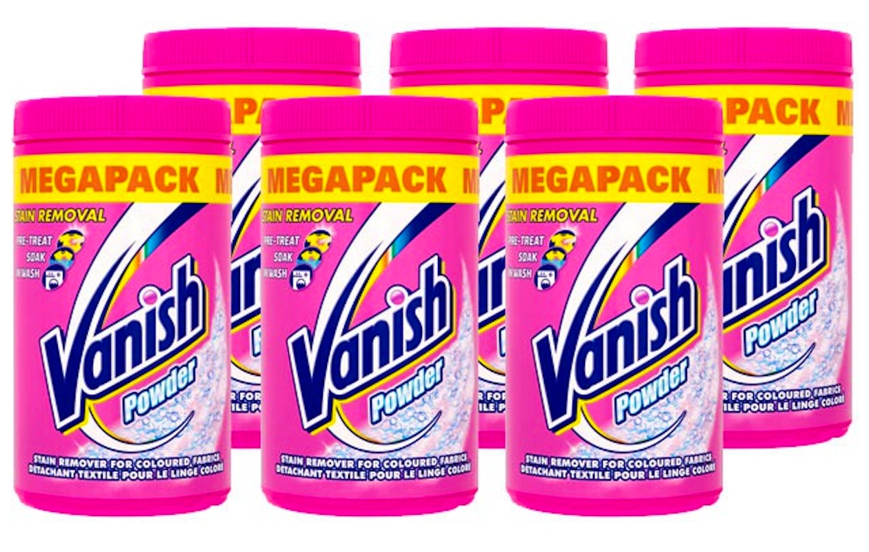 Maar liefst 6 potten VANISH Oxi Action pink van 1,65kg! 
