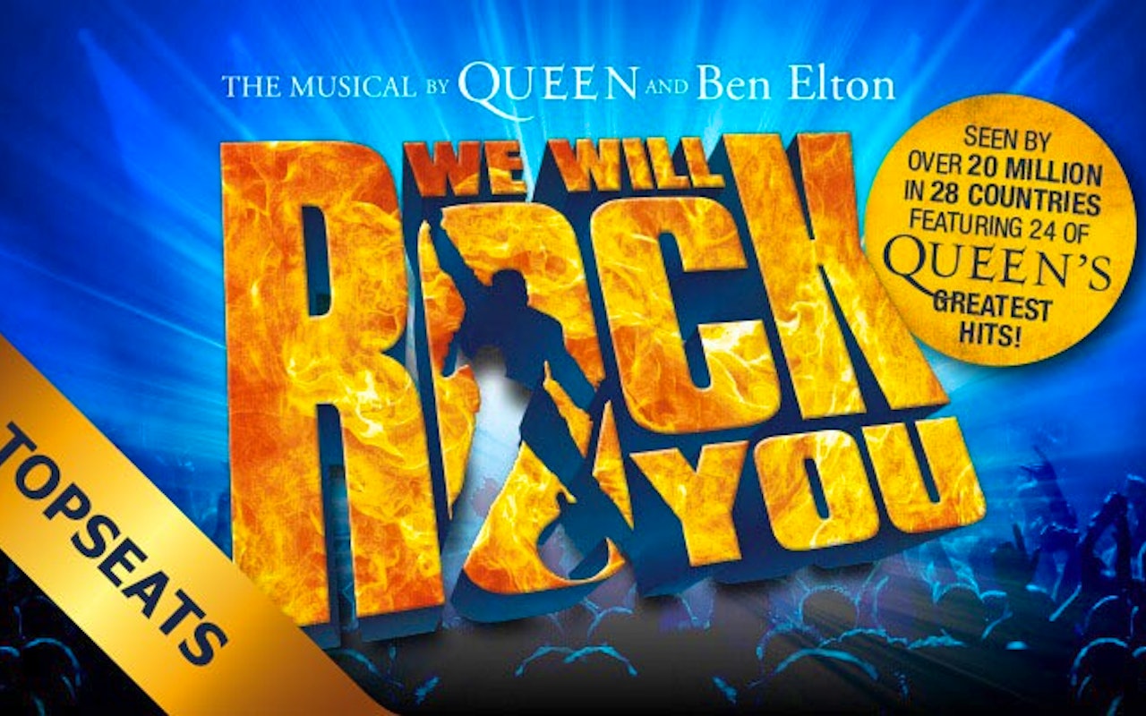 2 topseat tickets voor de musical 'We Will Rock You'! 