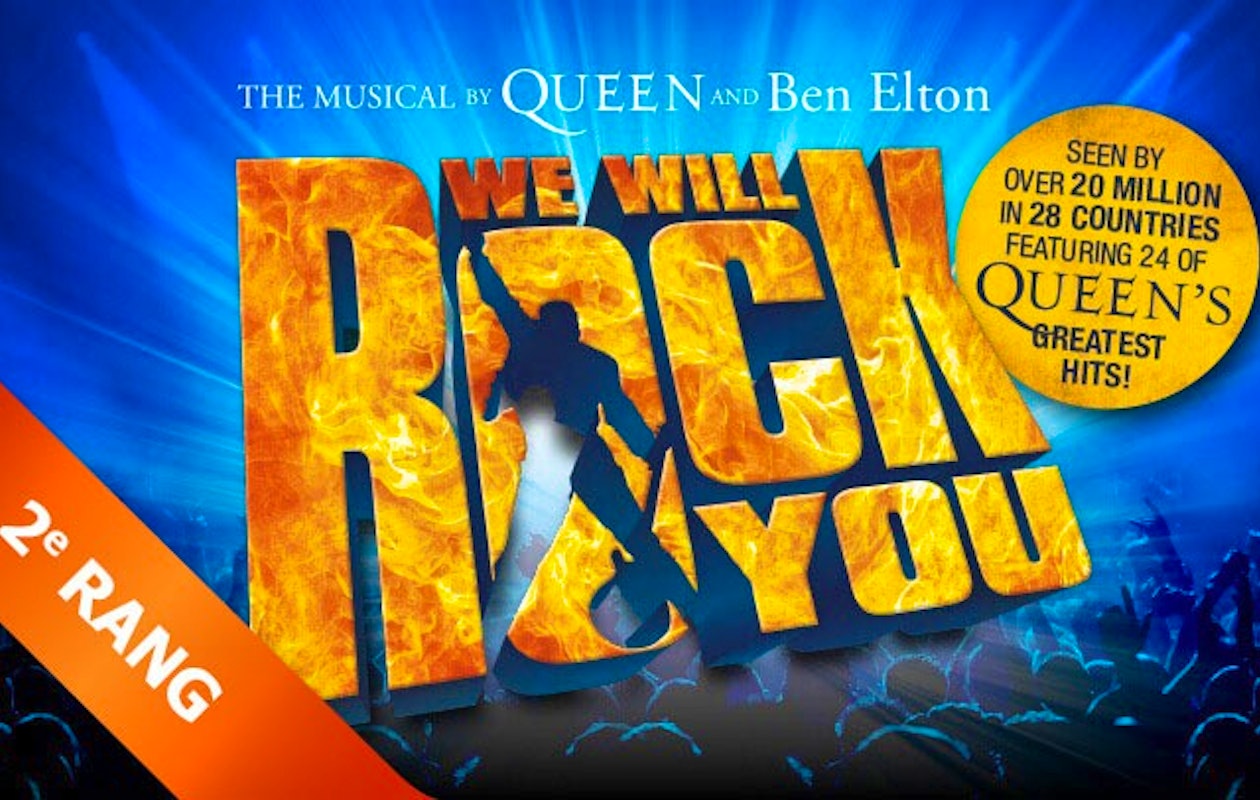 2 tweede rang tickets voor de musical 'We Will Rock You'! 