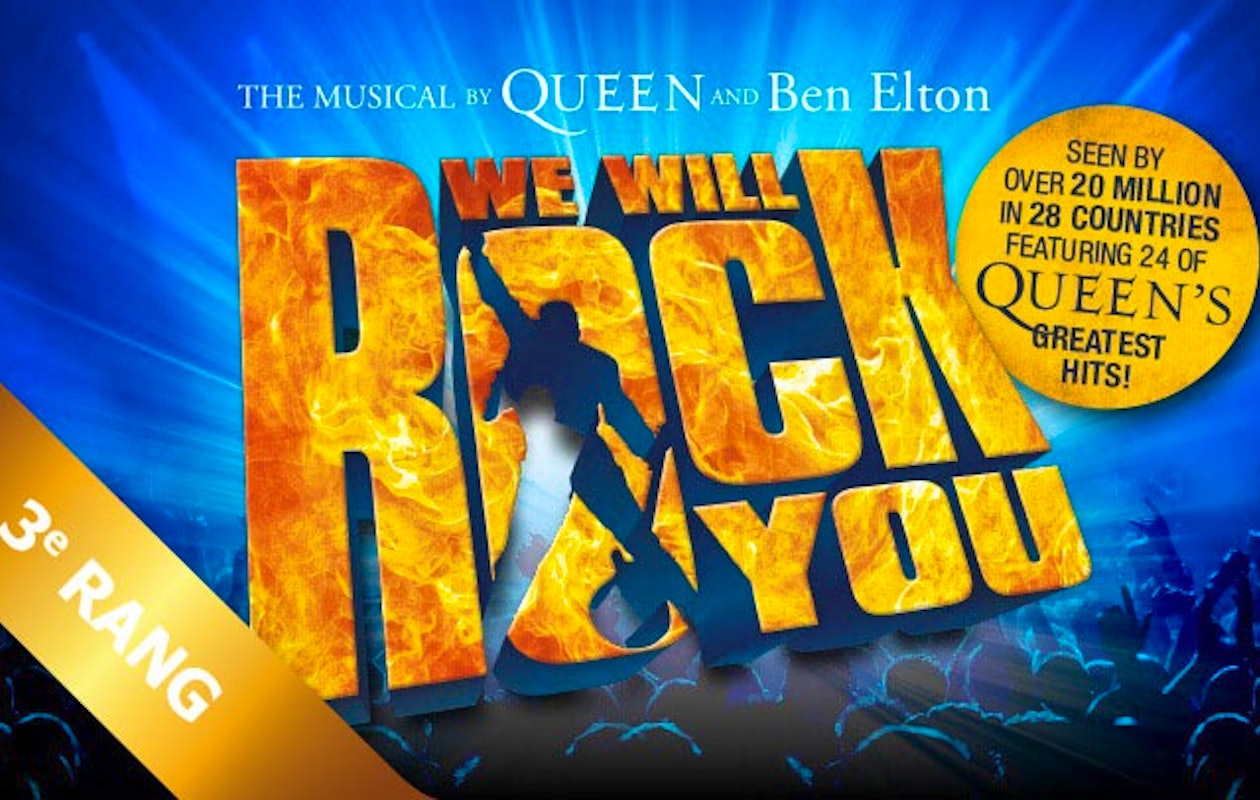2 derde rang tickets voor de musical 'We Will Rock You'! 