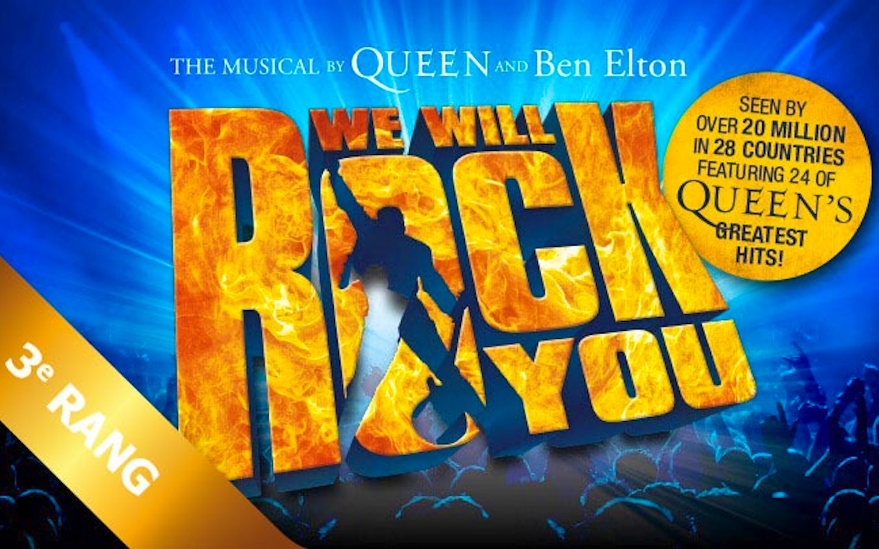 2 derde rang tickets voor de musical 'We Will Rock You'! 